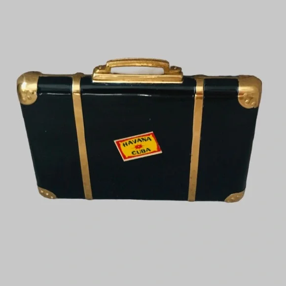 PATPEND Stamp 1940’s Miniature Suitcase Powder Compacts - Picture 9 of 11